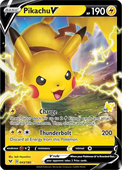 Pikachu V (#60 Pikachu Stamped)
